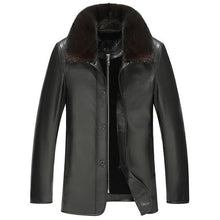 Load image into Gallery viewer, AYUNSUE Winter Genuine Sheepskin Leather Jacket Men Mink Coat Warm Leather Jackets Real Mink Fur Coat Blouson G03-K1225 KJ1350