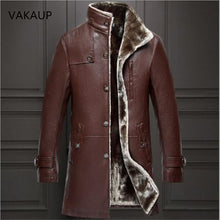 Load image into Gallery viewer, 2019 Mens Sheep Leather Jacket Coat Parka Real Fur Mens Clothing Long Plush Thick Over Winter Sheepskin Large Size Jackets Men
