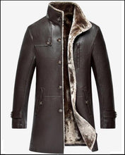 Load image into Gallery viewer, 2019 Mens Sheep Leather Jacket Coat Parka Real Fur Mens Clothing Long Plush Thick Over Winter Sheepskin Large Size Jackets Men