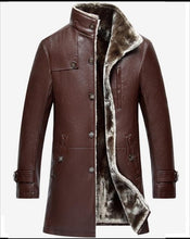 Load image into Gallery viewer, 2019 Mens Sheep Leather Jacket Coat Parka Real Fur Mens Clothing Long Plush Thick Over Winter Sheepskin Large Size Jackets Men