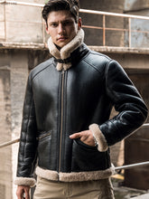 Load image into Gallery viewer, New Men Winter Thicker Fur One Leather Coat Men's Sheepskin Leather Jacket High-end Mens Shearling Locomotive Fur Air Force Suit