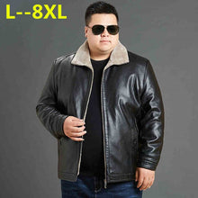 Load image into Gallery viewer, Plus 8XL 6XL 5XL Super Warm Winter Mens Coats Black/Coffee Genuine Leather Jackets Men jaqueta de couro Mink Collar Fur Inside