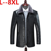 Load image into Gallery viewer, 6XL 8XL 5XL Men Snow Jacket parka real fur Mens In One Long Plush And Thick Overcoat In Winter Sheepskin Jacket Men Keep Warm