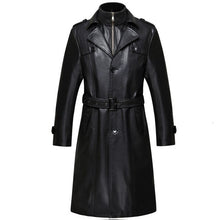 Load image into Gallery viewer, Winter Autumn Leather Clothing Genuine leather Fashion Man Medium style Slim wind coat Casual jacket Men Tops lederen