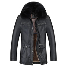 Load image into Gallery viewer, 2 in 1 10XL 8XL 6X Men Genuine Leather jackets Brand 2019 New Men Wool Liner Winter Warm Coats Luxury Male Cow leather Outerwear