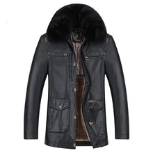 Load image into Gallery viewer, 2 in 1 10XL 8XL 6X Men Genuine Leather jackets Brand 2019 New Men Wool Liner Winter Warm Coats Luxury Male Cow leather Outerwear