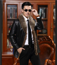 Load image into Gallery viewer, 2018 Men's Genuine Leather coats Wool Collar Sheep  jackets winter men sheepskin leather coat High quality Plus Size M-5XL