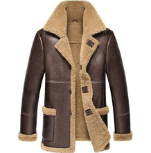 Load image into Gallery viewer, 2018 New Men Sheepskin Leather Winter Jacket Think Warm Fur One Men's Motorcycle Genuine Leather Coat Real leather jacket men