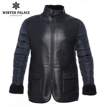 Load image into Gallery viewer, 2018 Upscale New Male Down jacket Biker winter Men Jacket Simple and casual mens sheepskin coat brand-clothing  fur coat